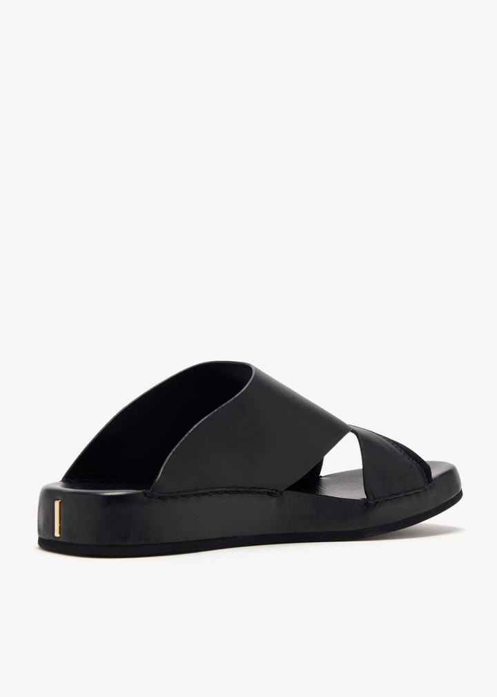 OBI - Men’s Calf Leather & Suede Sandal (black)