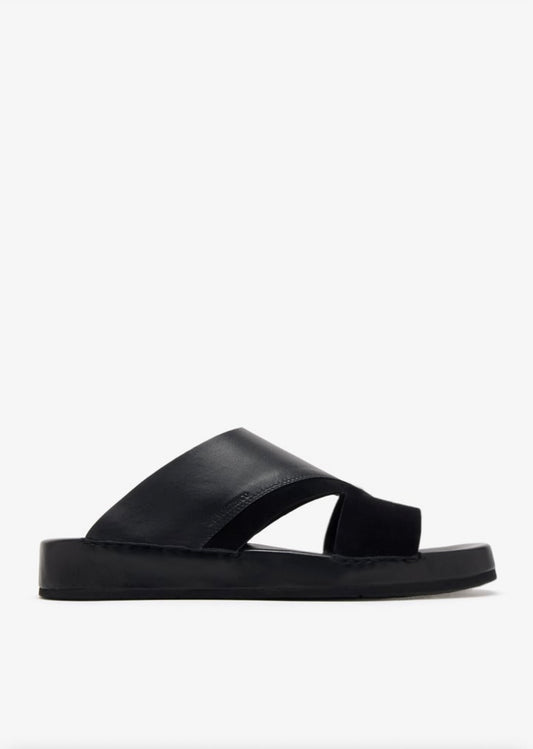 OBI - Men’s Calf Leather & Suede Sandal (black)