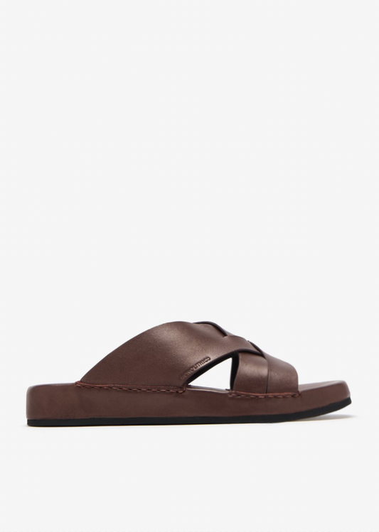 INTRECCIO - Men’s Nappa Leather Sandal (chocolate)