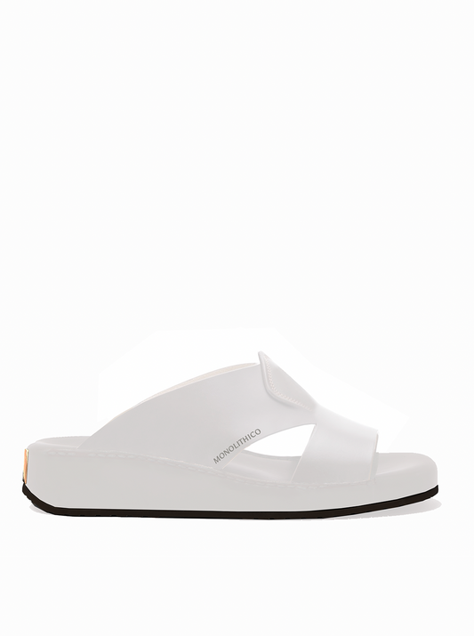 SQUALO - Men's Calf Leather Sandal (White)